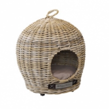 Happy-House Rieten villa rond One Size naturel 50x50x53 cm