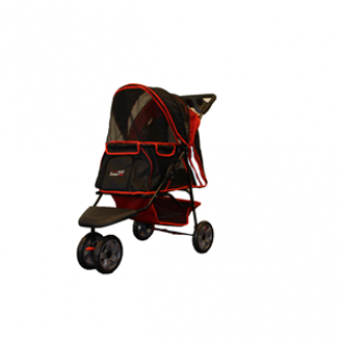 InnoPet Hondenbuggy All-Terrain zwart / rood 44x38x75 cm