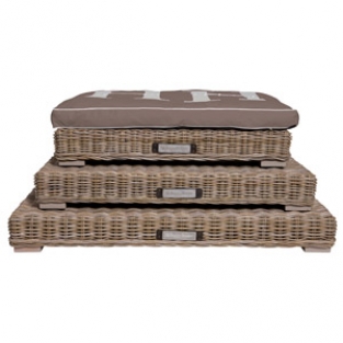 Happy-House Rieten loungebed Small naturel 95x65x15 cm